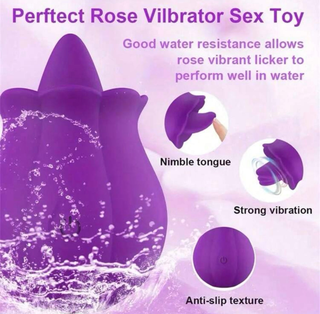 Rose Tongue Licking Vibrator