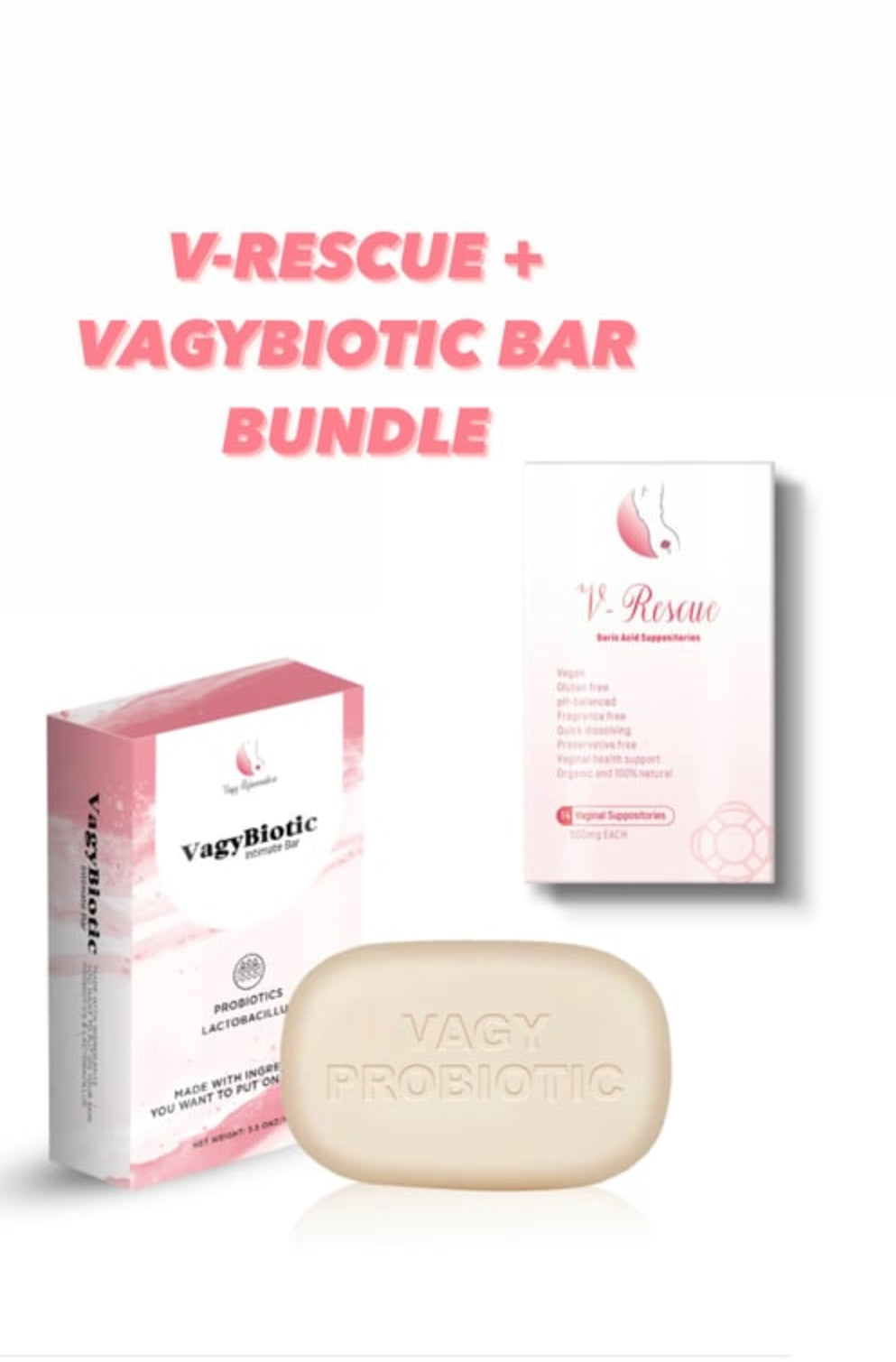 V-RESCUE + VAGYBIOTIC BAR BUNDLE