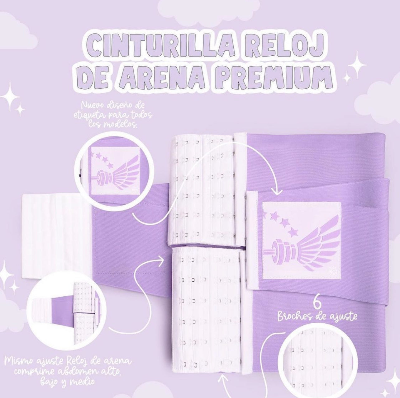 CINTURILLA RELOJ DE ARENA – LILA