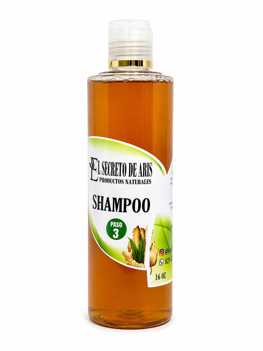 El secreto de aris shampoo 16oz paso 3