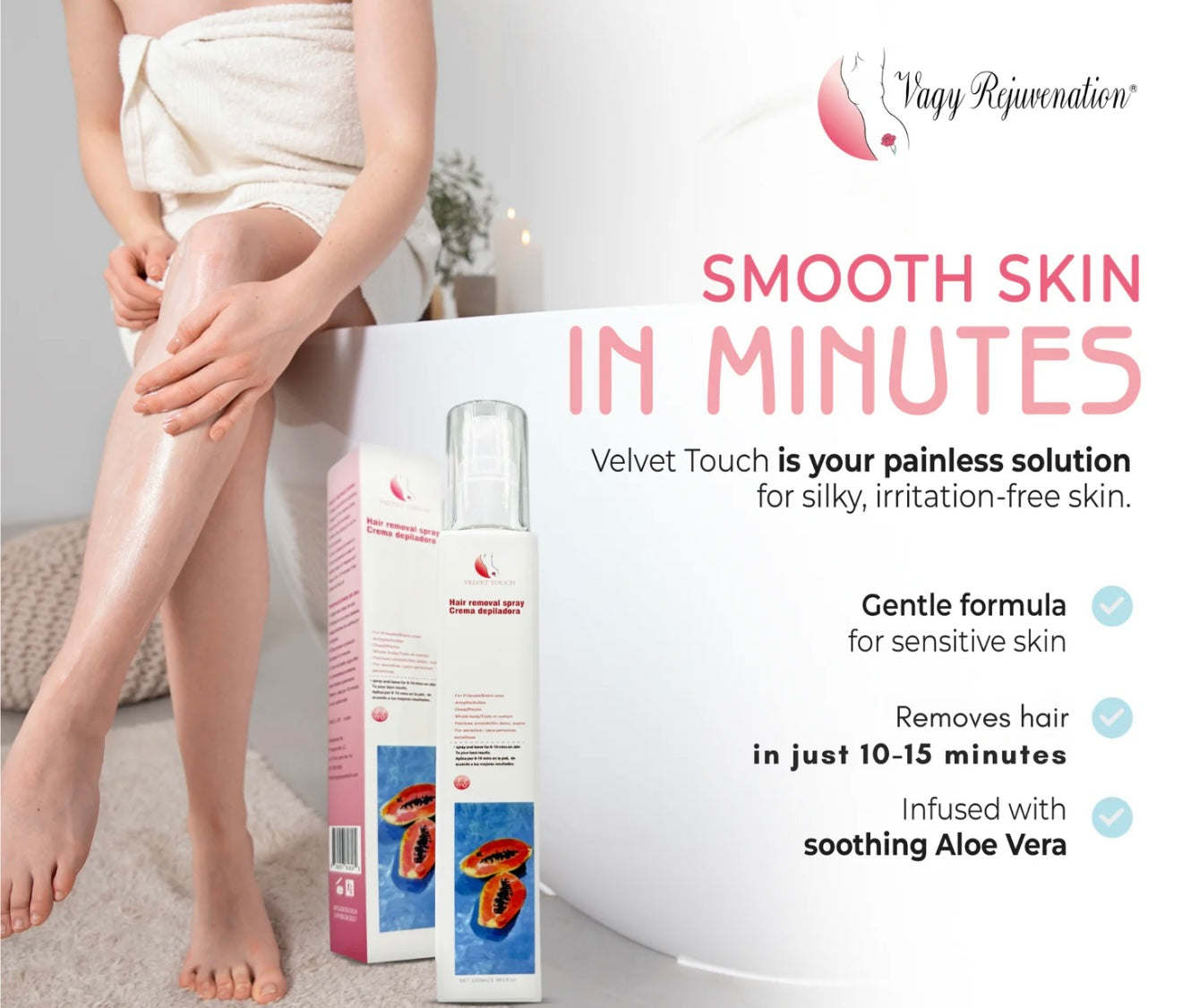 Velvet Touch Hair Removal - Depilador - Papaya Scent
